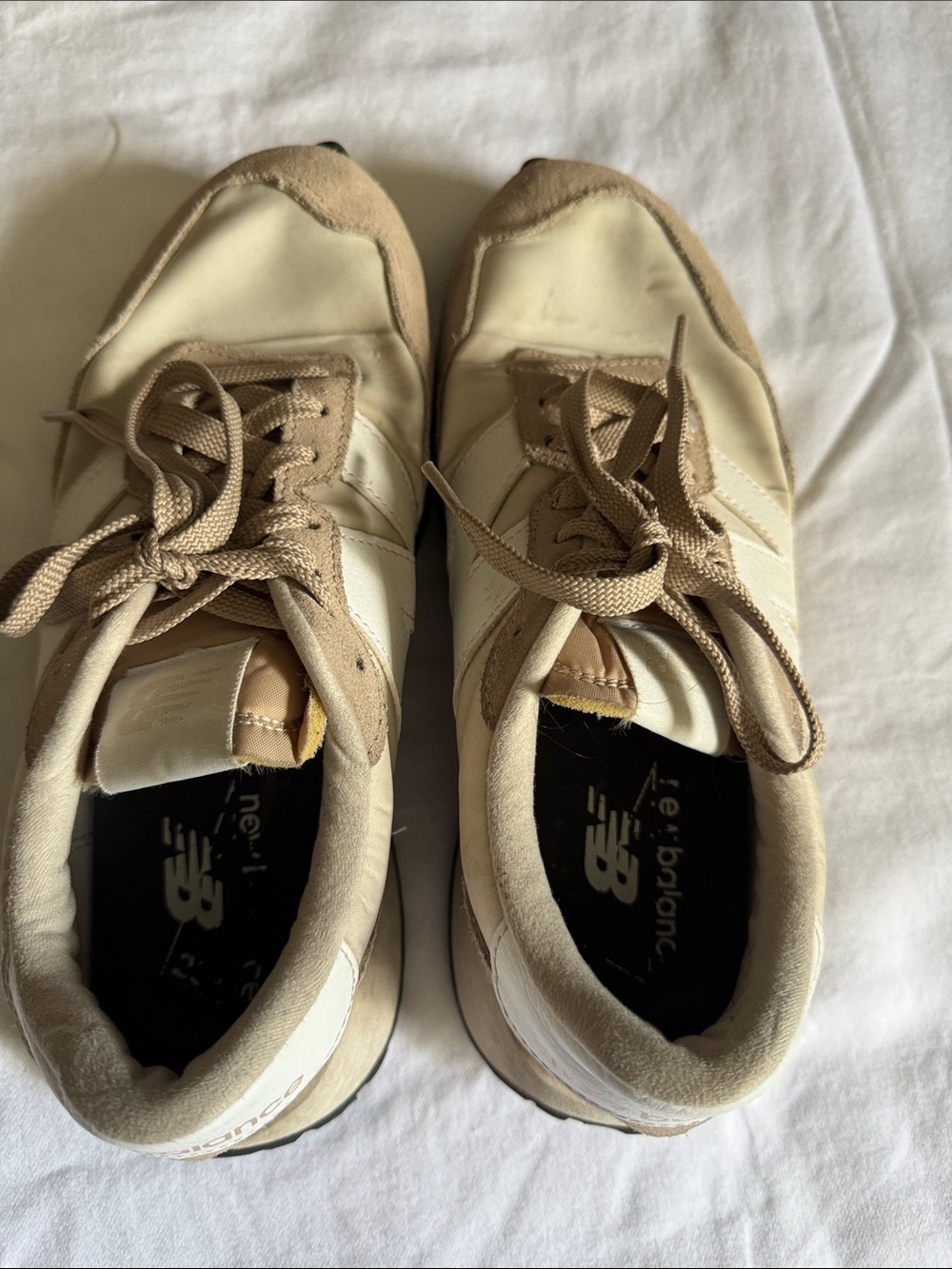 New Balance 237Tan and Cream Lace-Up Sneakers